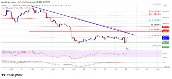 Bitcoin Price Stalls Under $68,800, Resistance Caps Upside Again0