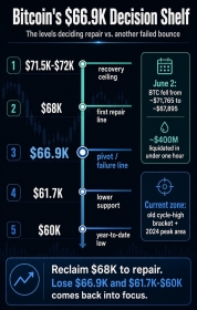 Bitcoin returns to the price that capped 2021, defined 2024, and now tests the rally again