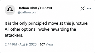 BIP-110 Backers Plot Minority Chain's PoW Reset to 'Fire' Bitcoin Miners