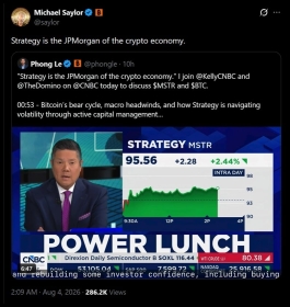 Saylor Calls Strategy the "JPMorgan of Crypto"