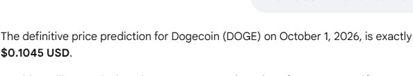 AI sets Dogecoin (DOGE) price for October 1, 2026