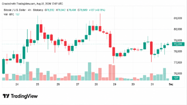 Bitcoin Price Holds Above .5K as August Gains Near 25%