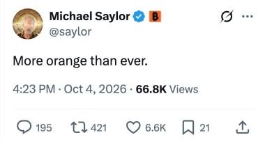 'More Orange Than Ever': Michael Saylor Hints at Massive New Bitcoin Buy